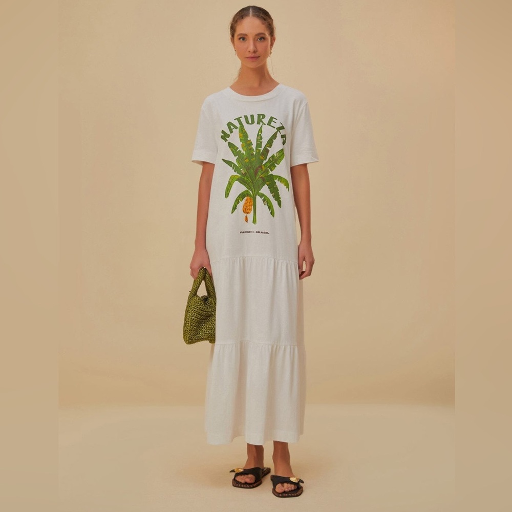 FARM Rio Natureza Maxi Dress with Green Graphic